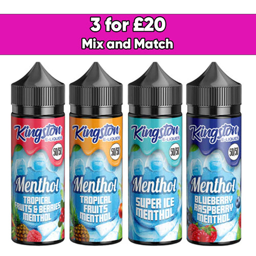Kingston Menthol 120ml Shortfill 0mg (50VG/50PG)