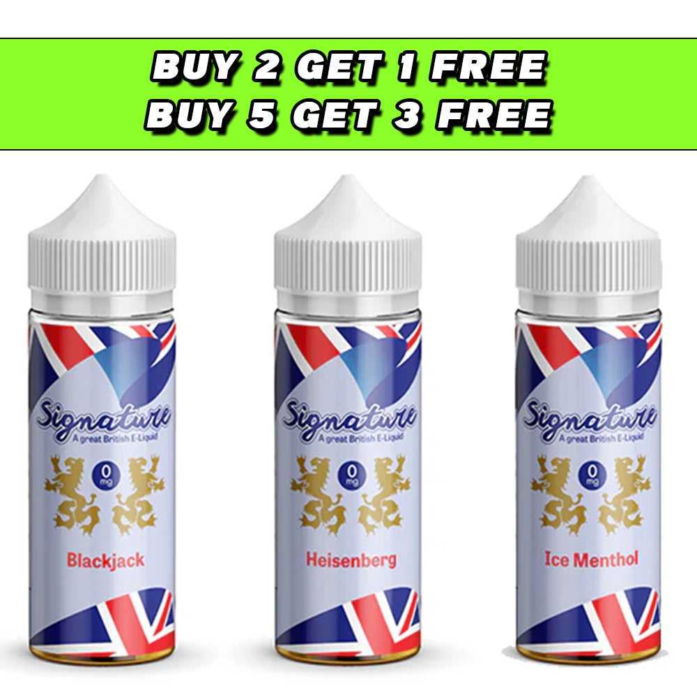 Signature Vapours 100ml E-liquid 0mg (50VG/50PG)