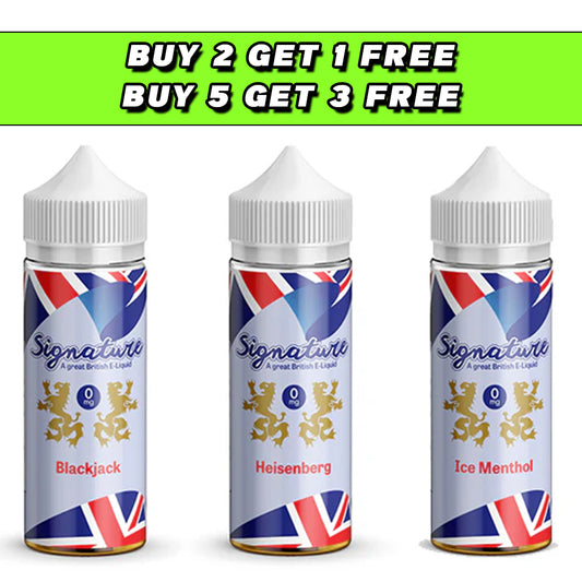 Signature Vapours 100ml E-liquid 0mg (50VG/50PG)