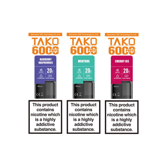 Sikary Tako SP6000 20mg Prefilled Pods 6000 Puffs