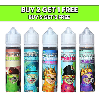 Sloth Vapes 50ml 0mg Shortfill + Free Nic Shot (70VG/30PG)