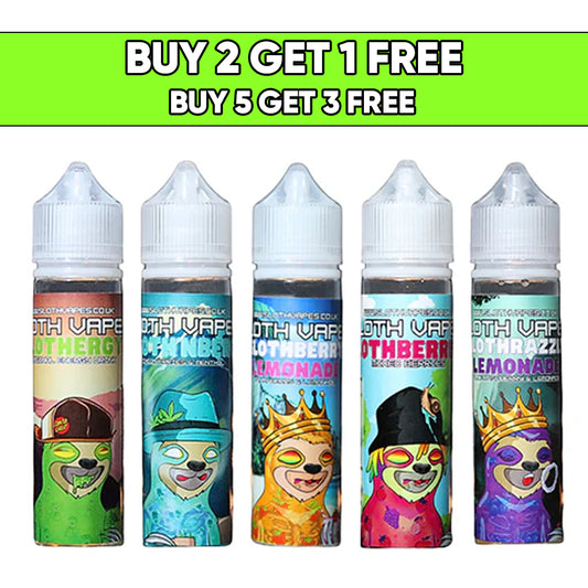 Sloth Vapes 50ml 0mg Shortfill + Free Nic Shot (70VG/30PG)