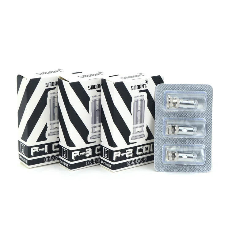 Smoant P Series Replacement Coils 3 Per Pack (0.6Ohm, 0.8Ohm, 1.0Ohm)