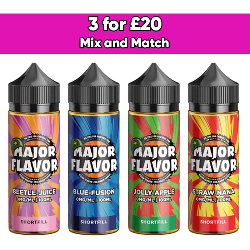 Major Flavor 100ml Shortfill 0mg (70VG/30PG)