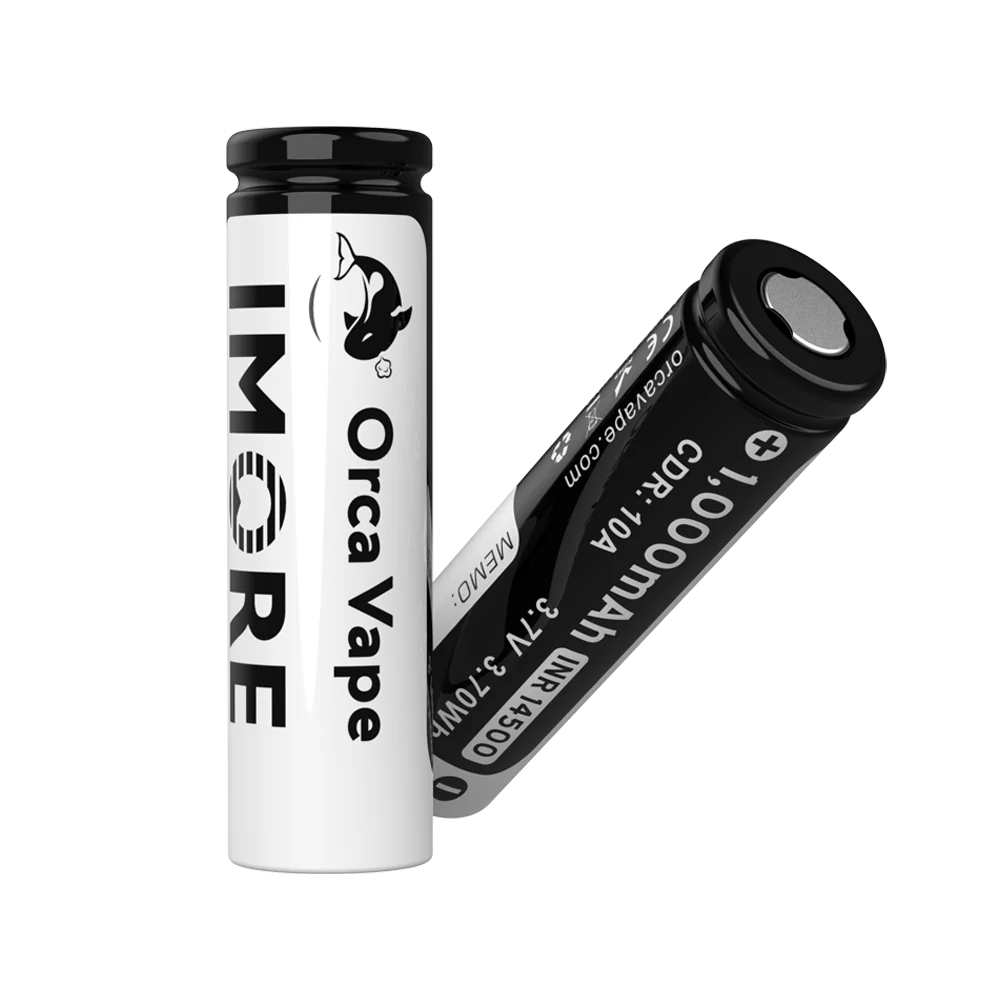 Orca Vape 14500 1000mAh Battery Twin Pack compatible with San Dynasty Pod Kit 4