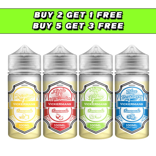 Vickermans Lemonade 100ml Shortfill 0mg (70VG/30PG) E Liquid