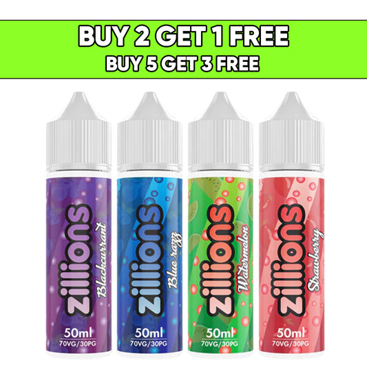 Zillions 50ml Shortfill 0mg (70VG/30PG)