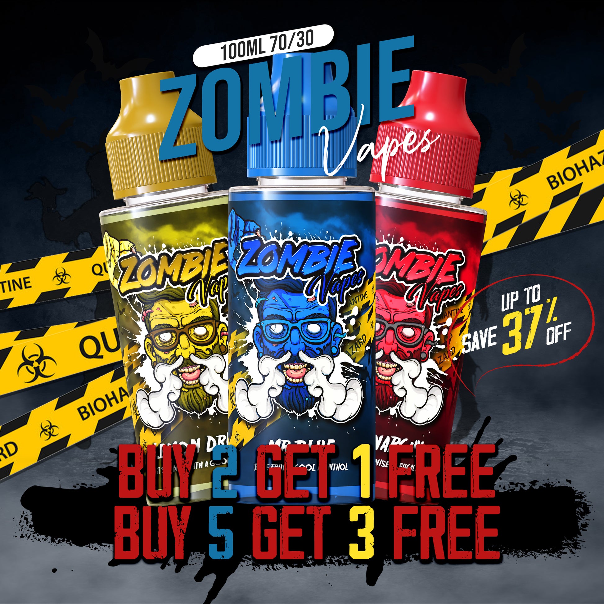 Zombie Vapes 100ml Shortfill E-Liquid (70/30 VG/PG)