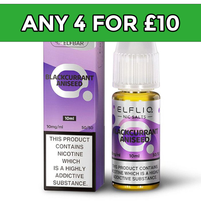 Elfliq Blackcurrant Aniseed Nic Salt E-Liquid