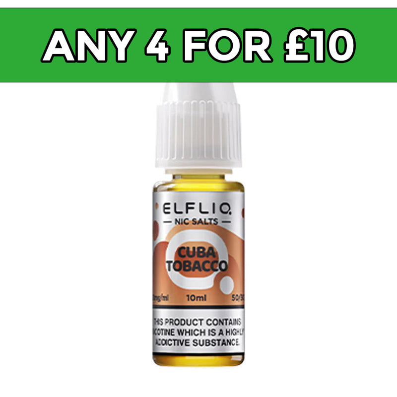 Elfliq Cuba Tobacco Nic Salt E-Liquid