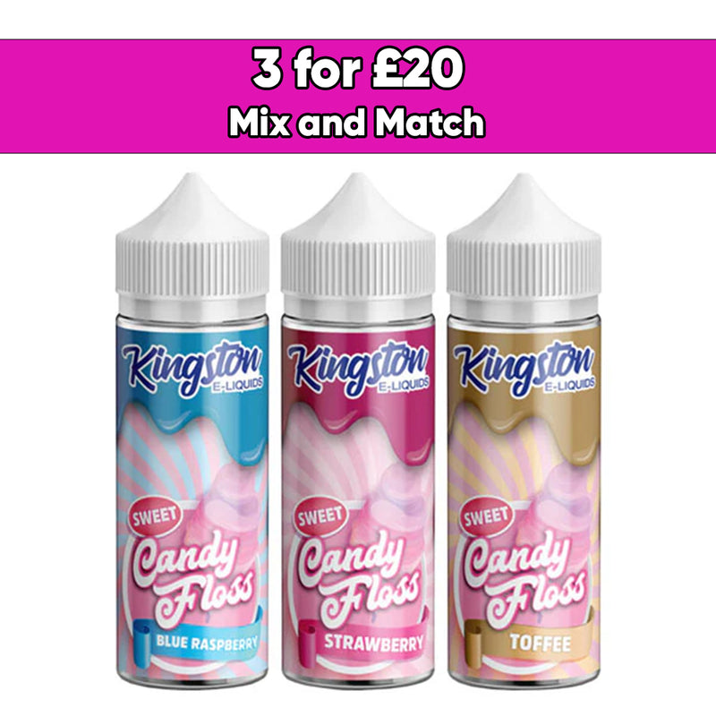 Kingston Sweet Candy Floss 120ml Shortfill 0mg (70VG/30PG)