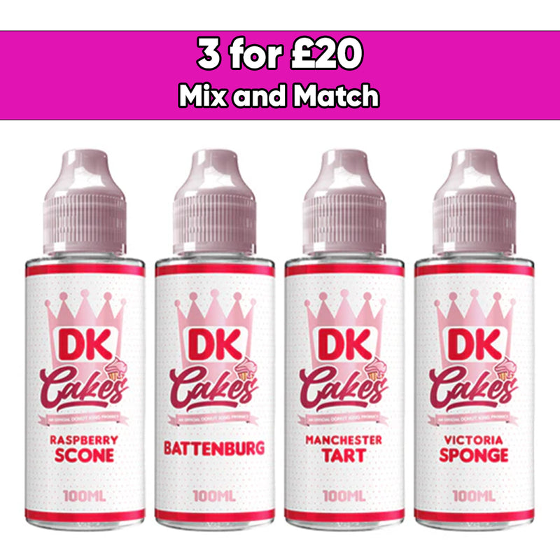 DK Cakes 100ml Shortfill 0mg (70VG/30PG)