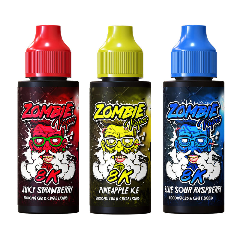 8k Zombie Vapes CBD & CBG E-Liquid 120ml (50VG/50PG)