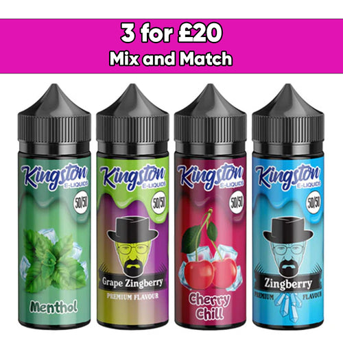 Kingston 120ml Shortfill 0mg (50VG/50PG)