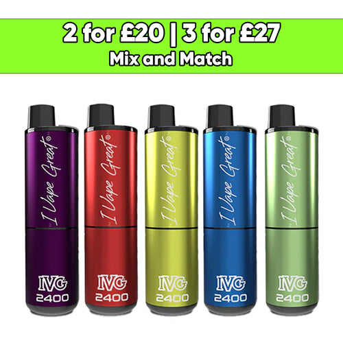 IVG 2400 4 in 1 Pod 20mg Rechargeable Vape Kit 2400 Puffs