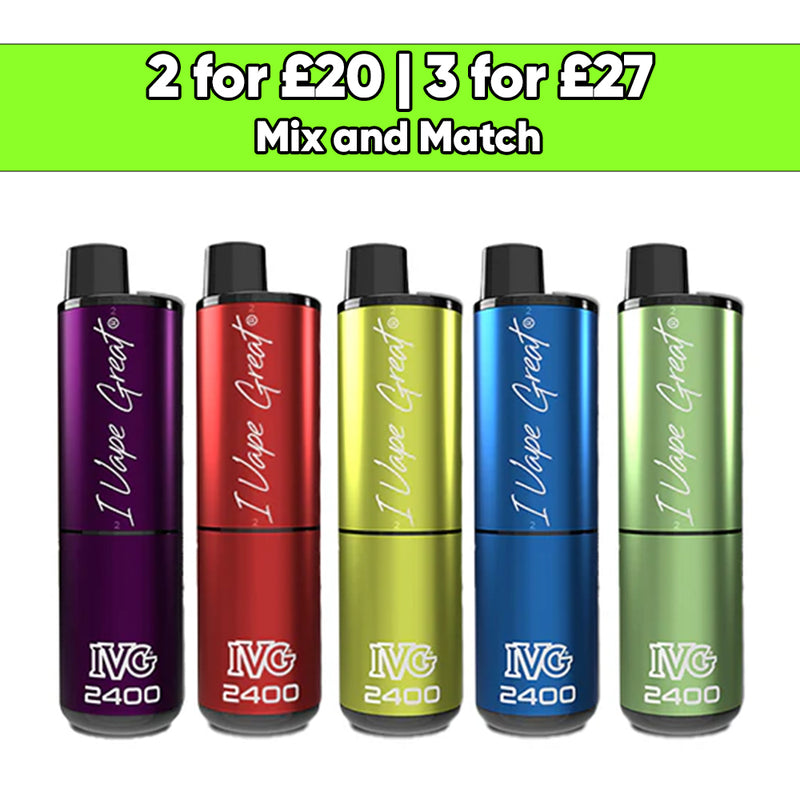 IVG 2400 4 in 1 Pod 20mg Rechargeable Vape Kit 2400 Puffs