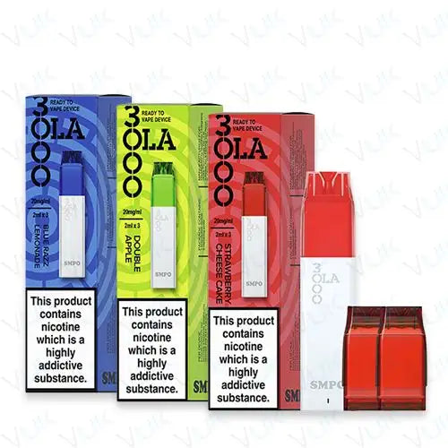 SMPO Ola 3000 Prefilled 20mg Pod Kit - 3 Pack