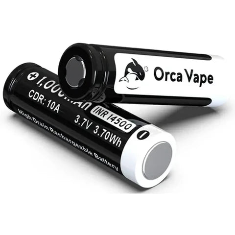Orca Vape 14500 1000mAh Battery Twin Pack compatible with San Dynasty Pod Kit 3