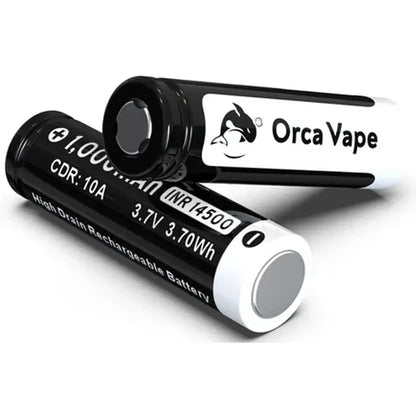 Orca Vape 14500 1000mAh Battery Twin Pack compatible with San Dynasty Pod Kit 3