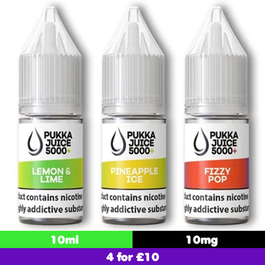 Pukka Juice 5000+ 10ml 10mg Nic Salt (50VG/50PG)