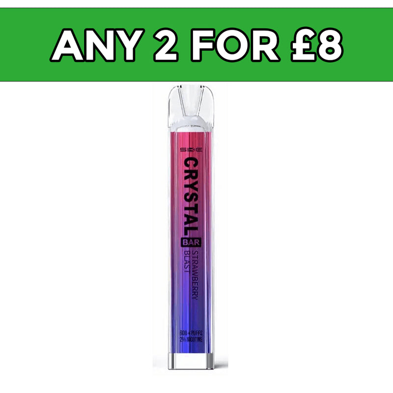 SKE Crystal Bar Strawberry Blast Disposable Vape