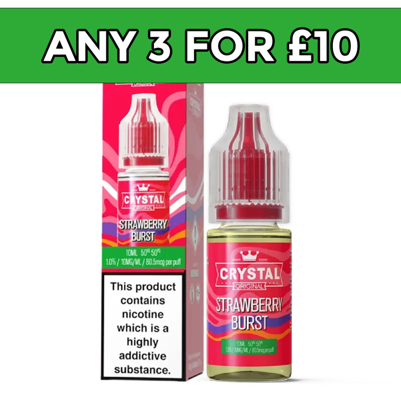 SKE Crystal Strawberry Burst Nic Salt E-Liquid