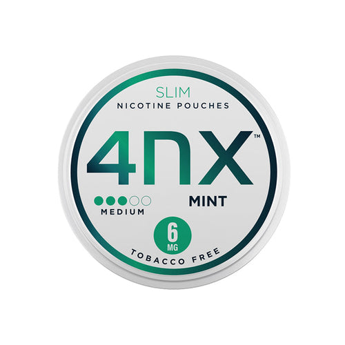 Default Title 4NX 6mg Mint Slim Nicotine Pouches 20 Pouches