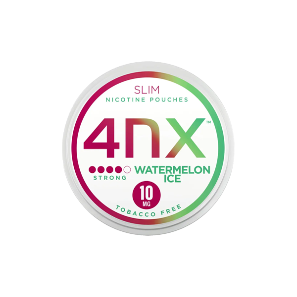 Default Title 4NX 10mg Watermelon Ice Slim Nicotine Pouches - 20 Pouches