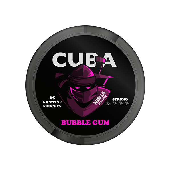 Bubblegum CUBA Ninja 30mg Nicotine Pouches - 25 Pouches