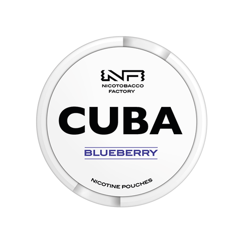 Blueberry 16mg CUBA White Nicotine Pouches - 25 Pouches