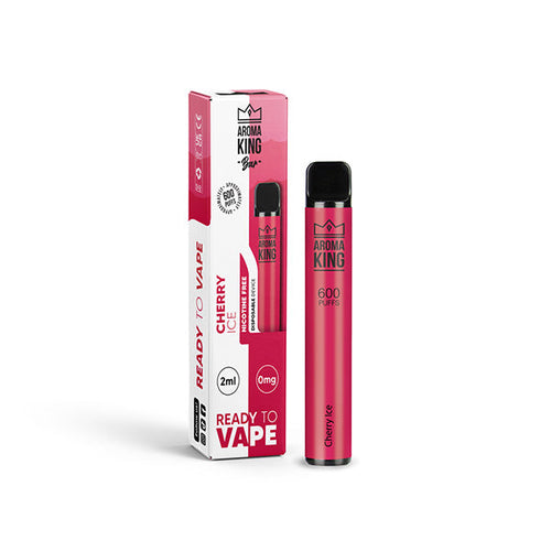 Cherry Ice 0mg Aroma King Bar 600 Disposable Vape Device 600 Puffs