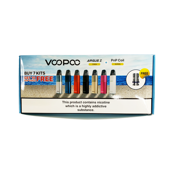 Paquete de kit Voopoo Argus Z 7 dispositivos + 10 bobinas PnP TW - Juego completo